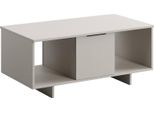 Dmora Tavolino Da Salotto Leiria 55X100X55H Cm Beige, 3 Vani Forma Rettangolare