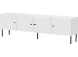 Dmora Mobile Porta Tv Felgueiras 40X201X60H Cm Bianco, Un Ripiano 4 Vani