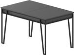 Dmora Tavolo Allungabile Nestor 80X170X76H Cm Nero Antracite, Allungabile 8 Posti