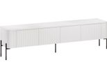 Dmora Mobile Porta Tv Fiaes 39.6X190X50H Cm Bianco, Un Ripiano 4 Vani