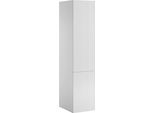 Dmora Armadio Multiuso 1 Anta Abrantes 55.5X198.5H Cm Bianco, 4 Ripiani Un'anta