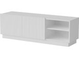 Dmora Mobile Porta Tv Lagoa 40X150X48H Cm Bianco, 3 Ripiani 6 Vani