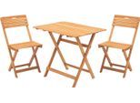 Dmora Set Tavolo E Sedie Nazzano Marrone, 2 Posti Dimensione Seduta 40X30H81 Cm