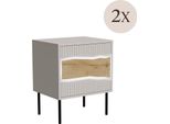 Dmora Comodino Conde 40X50X61.5H Cm, Un Ripiano Un'anta