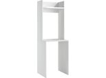 Dmora Armadio Multiuso Grande Tricyrtis 58.00X195.00H Cm Bianco, 3 Ripiani Cassetti Italy