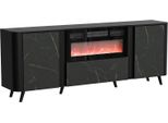 Dmora Credenza Santarem 40X190.5X68.9H Cm Marmo, 2 Ripiani 5 Vani