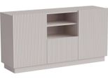 Dmora Credenza Ermesinde 40X150X78H Cm Beige, 4 Ripiani Un Cassetto