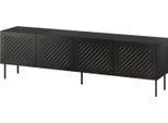 Dmora Mobile Porta Tv Trofa 42X200.5X60H Cm Nero, Un Ripiano 4 Vani