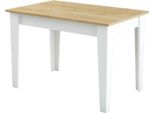Dmora Tavolo Fisso Heli 72X110X75H Cm Bianco, 6 Posti Forma Rettangolare