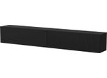 Dmora Mobile Porta Tv Arganil 29.8X200X30.5H Cm Grigio Antracite, Modulabile Un Ripiano