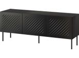 Dmora Mobile Porta Tv Trancoso 42X150.5X60H Cm Nero, Un Ripiano 3 Vani