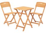 Dmora Set Tavolo E Sedie Isso Marrone, 2 Posti Dimensione Seduta 40X30H81 Cm