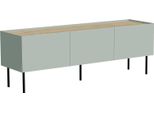 Dmora Mobile Porta Tv Vendas 40X150X52H Cm Verde Rovere, Un Ripiano 3 Vani