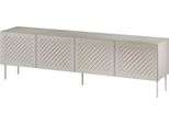 Dmora Mobile Porta Tv Trofa 42X200.5X60H Cm Beige, Un Ripiano 4 Vani
