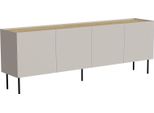 Dmora Credenza Valpacos 40X200X70H Cm Rovere, Un Ripiano 4 Vani