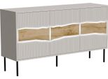 Dmora Credenza Xira 40X143.5X80H Cm Beige, Un Ripiano 4 Vani