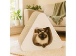 Qls Graffiatoio 3In1 Per Gatti Cartone Ondulato 34×42×34Cm Bianco Grotta Sdraiata Graffiatoio 11384