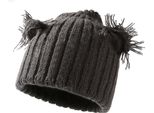 Inf Simpatico Berretto Lavorato A Maglia Con Paraorecchie - Caldo Invernale A Doppio Strato Grigio Scuro