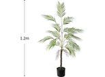 Palma Artificiale, Design Realistico, Facile Da Montare, 120 Cm Verde