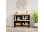 Vidaxl Tavolino 85X33X75 Cm In Legno Massiccio Antico