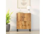 Vidaxl Credenza A 4 Ante 60X33X75 Cm In Legno Massiccio Di Mango