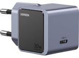 Ugreen Nexode S 30W USB-C Gan Fast Charger Eu Grigio Telefono Cellulare, Power Bank, Telefono Grigio Ac Interno