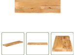 The Living Store Piano Del Tavolo Con Bordo Ad Albero 100X40X2,5 Cm In Legno Massiccio Di Mango