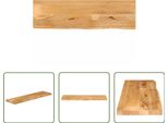 The Living Store Piano Del Tavolo Con Bordo Ad Albero 120X20X3,8 Cm In Legno Massiccio Di Mango