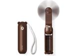 Mini Ventilatore Jisulife Ventilatore Portatile Life8 Con Funzione Powerbank 2000Mah E Torcia Elettrica - Marrone