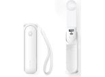 Mini Ventilatore Jisulife Ventilatore Portatile Life8 Con Funzione Powerbank 2000Mah E Torcia Elettrica - Bianco
