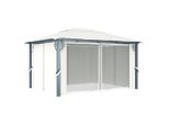 Padiglione Con Tende 400 X 300 Cm Alluminio Crema