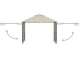 Padiglione Con Doppio Tetto Esteso 3X3X2,75 Cm 180 G/M²