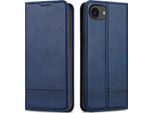 Custodia Per Iphone 16E, Portafoglio Con Chiusura Magnetica E Supporto, Custodia Flip In Pelle Per Iphone 16E Blu