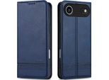 Custodia Iphone 17 Air, Portafoglio Con Chiusura Magnetica E Supporto, Custodia Flip In Pelle Per Iphone 17 Air Blu