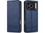 Custodia Per Iphone 17 Pro Max, Portafoglio Con Chiusura Magnetica E Supporto, Custodia In Pelle Flip Per Iphone 17 Pro Max Blu
