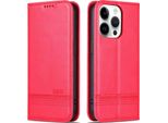 Custodia Per Iphone 15 Pro Max, Portafoglio Con Chiusura Magnetica E Supporto, Custodia Flip In Pelle Per Iphone 15 Pro Max Rosa