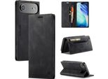 Custodia Per Iphone 17 Air, Custodia Retrò In Finto Cuoio, Supporto E Custodia Protettiva Nera