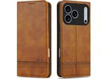 Custodia Per Iphone 17 Pro Max, Portafoglio Con Chiusura Magnetica E Supporto, Custodia In Pelle Flip Per Iphone 17 Pro Max Marrone