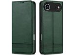 Custodia Iphone 17 Air, Portafoglio Con Chiusura Magnetica E Supporto, Custodia Flip In Pelle Per Iphone 17 Air Verde