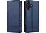 Custodia Per Iphone 17, Portafoglio Con Chiusura Magnetica E Supporto, Custodia In Pelle Flip Per Iphone 17 Blu