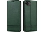 Custodia Iphone 16E, Portafoglio Con Chiusura Magnetica E Supporto, Custodia Flip In Pelle Per Iphone 16E Verde