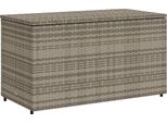 Vidaxl Armadio Da Giardino Grigio 110X55X60,5 Cm In Poly Rattan