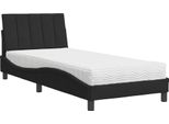 Vidaxl Letto Con Materasso "Hanko"" Nero 90X190 Cm In Velluto"