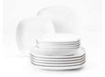 Tafelservice SELTMANN WEIDEN Geschirr-Set Lido, weiß, 12 Stk., Porzellan, Geschirr-Sets, Geschirr, Teller-Set, Teller 12 Teile, für 6 Personen, Made in Germany