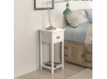 Vidaxl Comodino Con 1 Cassetto Bianco