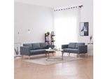 Vidaxl Set Di Divani A 2 E 3 Posti In Tessuto Grigio Scuro