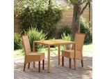 Vidaxl Sedie Da Pranzo 2 Pz. Marrone Rattan Naturale