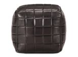 Vidaxl Pouf Nero 40 X 40 X 40 Cm Vera Pelle Di Capra