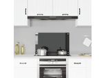 Vidaxl Alzatina Da Cucina Nera 80X50 Cm In Vetro Temperato