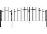 Cancello Da Giardino In Acciaio 2,25X4 M Nero